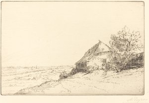 Capanna su una collina da Alphonse Legros