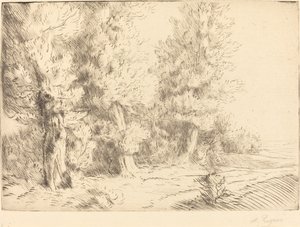 Nella foresta di Fontainebleau da Alphonse Legros