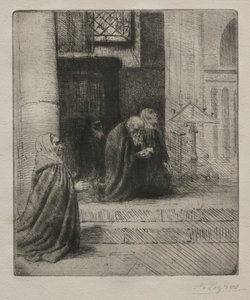 Interno di una chiesa da Alphonse Legros