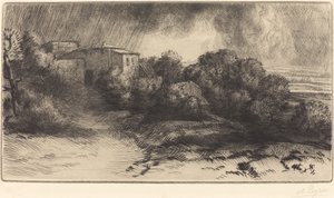 La Ferme de Brieux (Effetto di tempesta) da Alphonse Legros