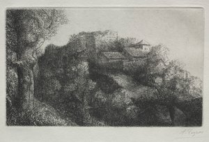 Paesaggio (con edifici) da Alphonse Legros