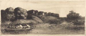 Paesaggio con Barca, 1ª lastra (Le paysage au bateau)