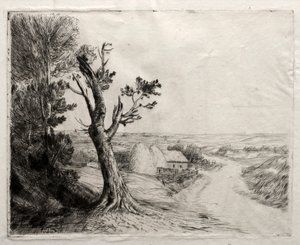 Paesaggio con Covoni di Paglia da Alphonse Legros