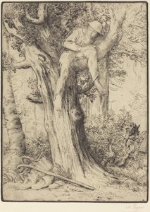 Paesaggio con un ragazzo su un albero, detto Le denicheur d