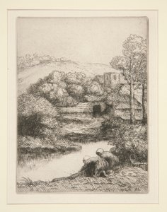 Le lavoir, o Les laveuses (Lavatoio, o Lavandaie) da Alphonse Legros
