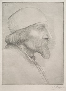 Uomo con zucchetto da Alphonse Legros