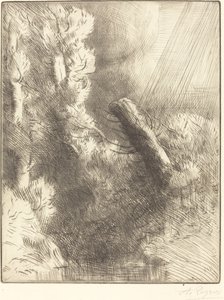 Ricordi di Fontainebleau sotto la pioggia da Alphonse Legros