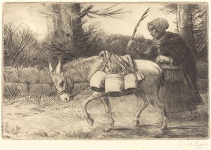 Lattaia di Boulogne, 3a tavola Laitiere a Boulogne da Alphonse Legros
