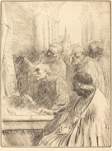 Monaci in chiesa da Alphonse Legros