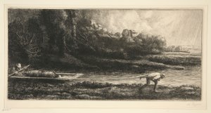 Paesaggio in barca da Alphonse Legros