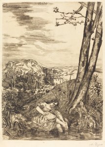 Contadina che si lava i piedi Paysanne se lavant les pieds, 1860