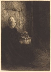 Contadina di Boulogne detta La donna con il paniere da Alphonse Legros