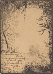 Piatto realizzato per una mostra alla casa Dunthorne da Alphonse Legros