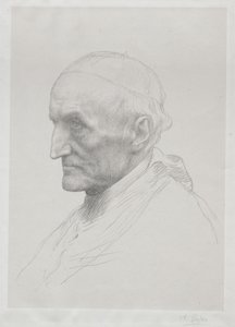Ritratto del Cardinale Manning (2ª Tavola) da Alphonse Legros