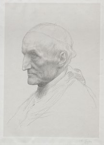 Ritratto del cardinale Manning (seconda tavola) da Alphonse Legros