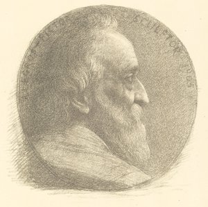 Autoritratto, Medaglione, No.1 (9ª tavola) da Alphonse Legros