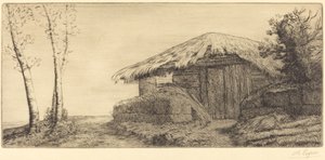 Capanna del pastore su un pendio da Alphonse Legros