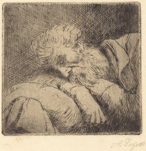 Mendicante Addormentato da Alphonse Legros