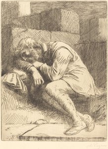 Mendicante addormentato da Alphonse Legros