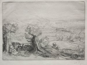 Souvenir di una valle in Borgogna da Alphonse Legros