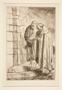 San Pietro e San Paolo alla porta di M. Richard, da Histoire du Bonhomme Misère da Alphonse Legros