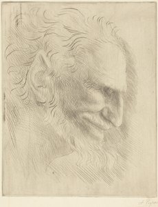 Studio per la testa di un uomo