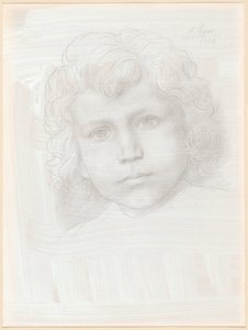 Studio di Cupido (testa di una ragazza) da Alphonse Legros