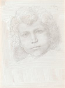 Studio di Cupido Testa di una ragazza da Alphonse Legros