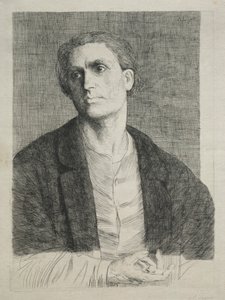 Studio della testa di un uomo