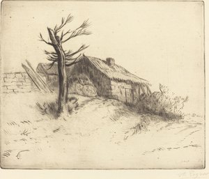 Cottage con Tetto di Paglia da Alphonse Legros