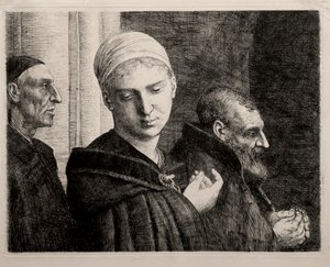 Il battesimo, 1870 da Alphonse Legros