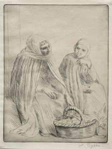 I mercanti di uova, prima tavola da Alphonse Legros