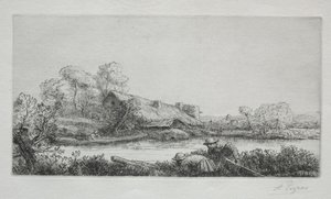 La fattoria sul fiume La Ferme Sur La Rivière: Effetto della sera da Alphonse Legros