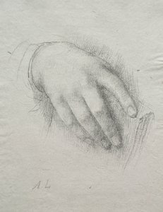 La mano di Nora E. Legros da Alphonse Legros
