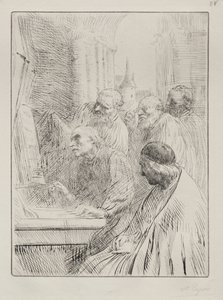 I Monaci in Chiesa da Alphonse Legros