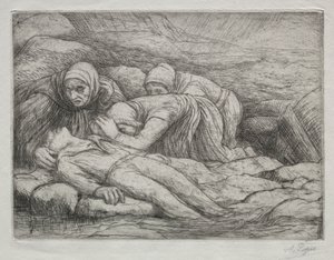 Trionfo della Morte: La Morte in una famiglia di marinai da Alphonse Legros
