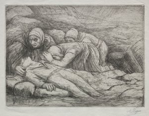 Trionfo della Morte: La Morte in una famiglia di marinai da Alphonse Legros