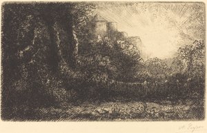 Veduta di un castello (Chateau de Poillet) da Alphonse Legros