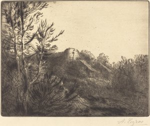 Vista di una fattoria da Alphonse Legros