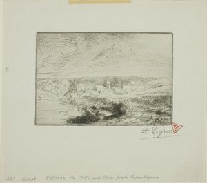 Villaggio di Wimille, vicino a Boulogne da Alphonse Legros