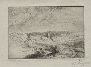 Villaggio di Wimille, vicino a Boulogne da Alphonse Legros