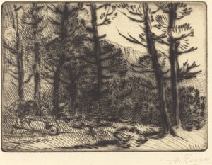 Boschi al sole invernale, 2ª tavola da Alphonse Legros