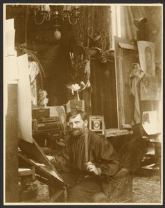 [Autoritratto nel suo studio, Rue du Val-de-Grâce, Parigi]. da Alphonse Maria Mucha