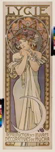 Pubblicità per il gruppo di danza Lygie da Alphonse Marie Mucha