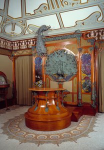 Art Nouveau: decorazione interna del negozio del gioielliere Georges Fouquet a Parigi da Alphonse Mucha