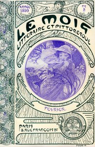 Copertina della rivista (mensile) Le Mois litteraire et picturesque di Alphonse Mucha (1860-1939): mese di febbraio 1899 - Maison de la Bonne Presse - da Alphonse Mucha