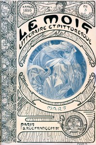 Copertina della rivista (mensile) Il Mese Letterario e Pittoresco di Alphonse Mucha (1860-1939): marzo 1899 - Maison de la Bonne Presse