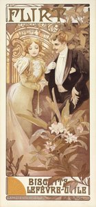 Flirt, c.1895-1900 da Alphonse Mucha
