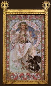 Ritratto di Josephine Crane Bradley in Slavia da Alphonse Mucha