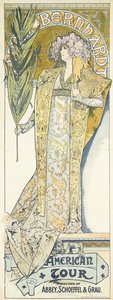 Sarah Bernhardt, Tour americano, 1895 da Alphonse Mucha